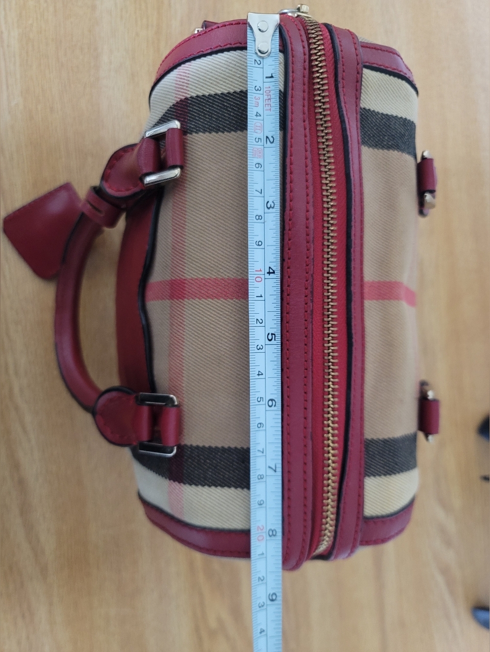 Burberry Tricolor Canvas Leather Boston Bag - Picture 17 of 17